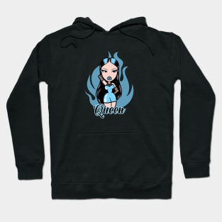 Queen Girl Doll Light Blue v10 Hoodie